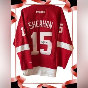 DETROIT RED WINGS RILEY SHEAHAN AUTOGRAPHED REEBOK PREMIER JERSEY COA